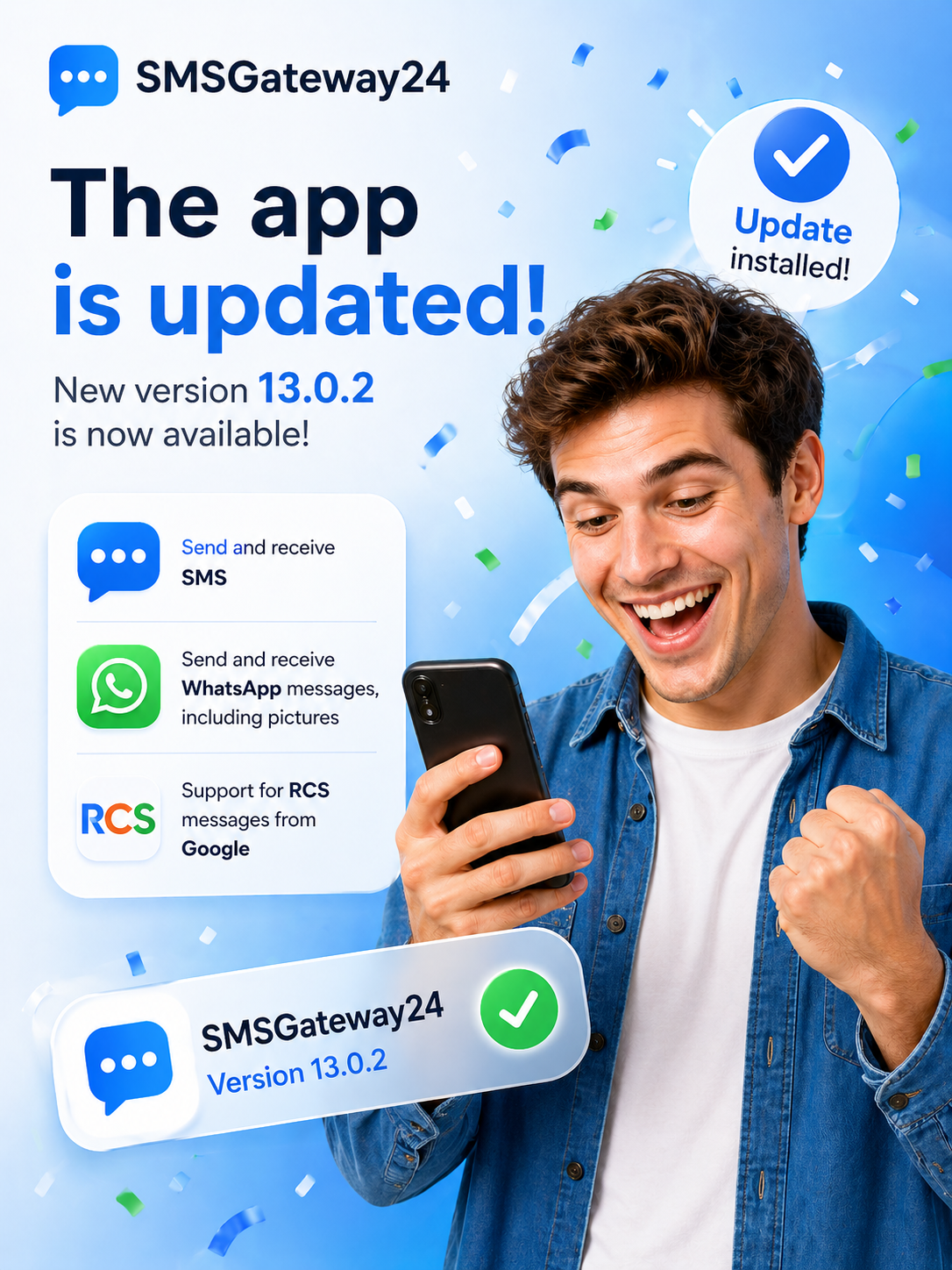 SMSGateway24 — new version 13.0.2 is available